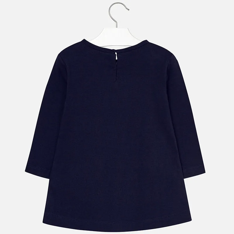 AW18 Mayoral Girls Navy 'Just Be Great' Dress 4972