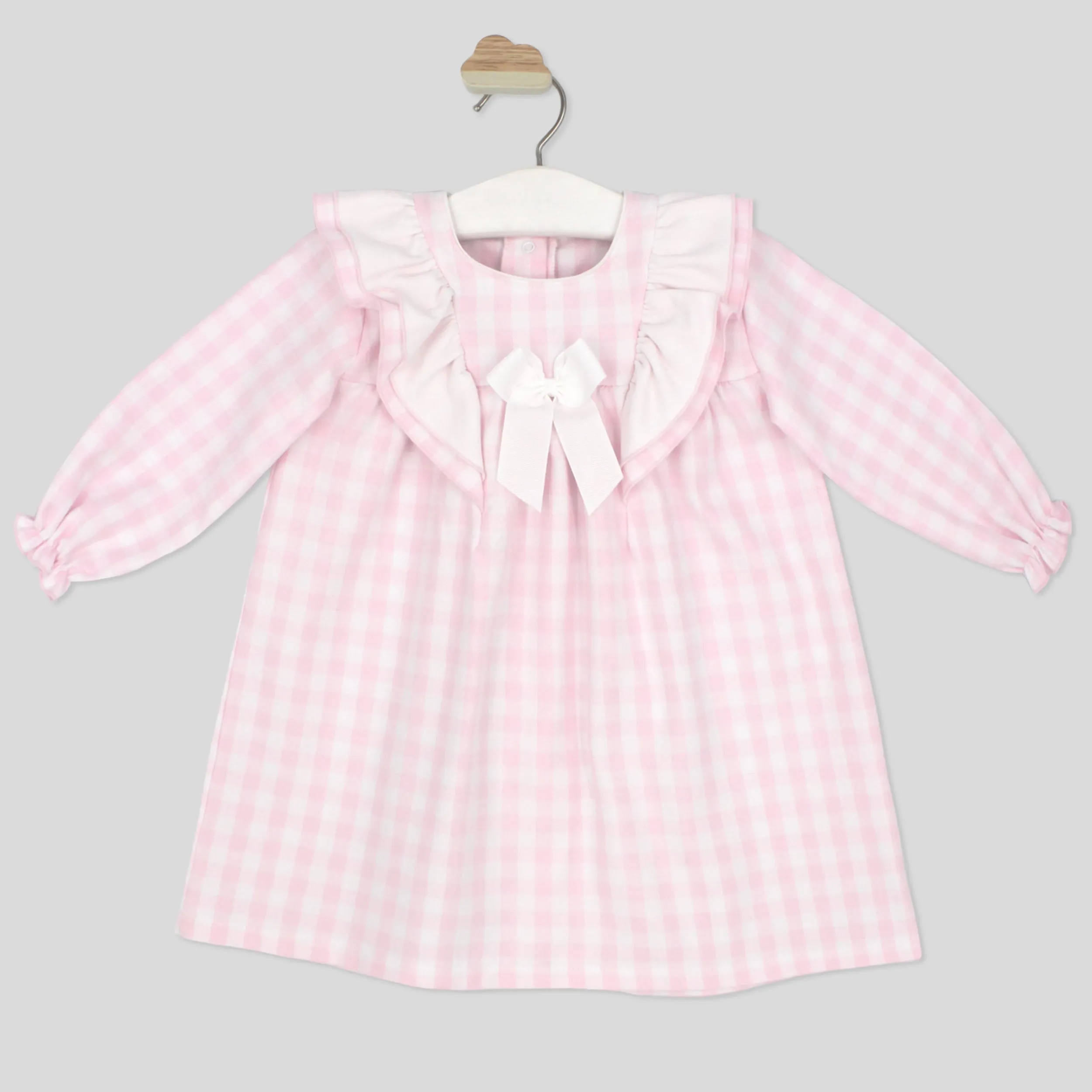 AW24 Rapife Girls Pink & White Check Dress 4215