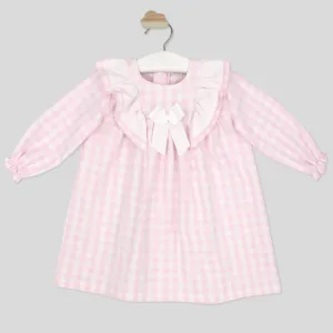 AW24 Rapife Girls Pink & White Check Dress 4215