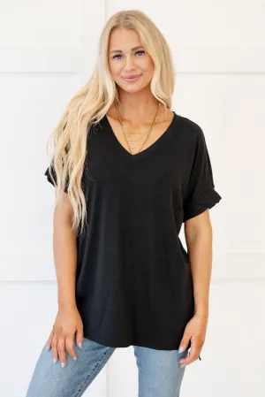 Baby Bliss High Low Hem V Neck Top