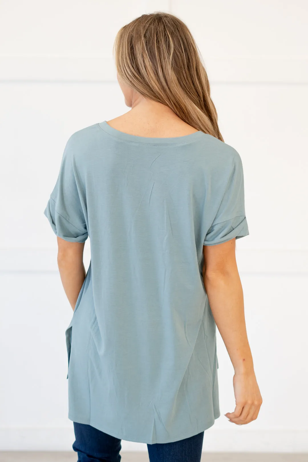 Baby Bliss High Low Hem V Neck Top