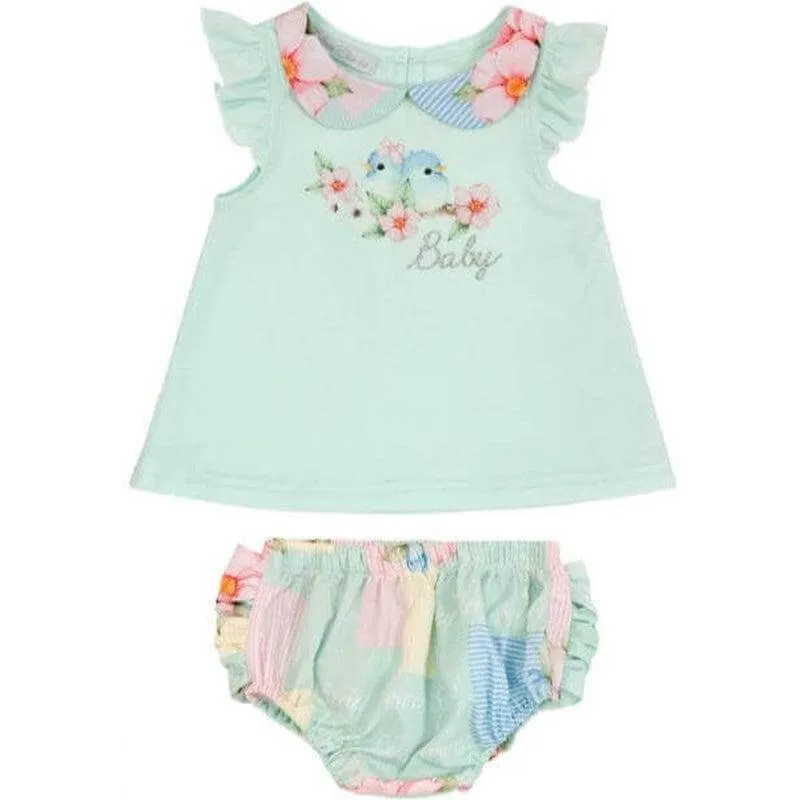 Baby Girls Mint Green Bird Set