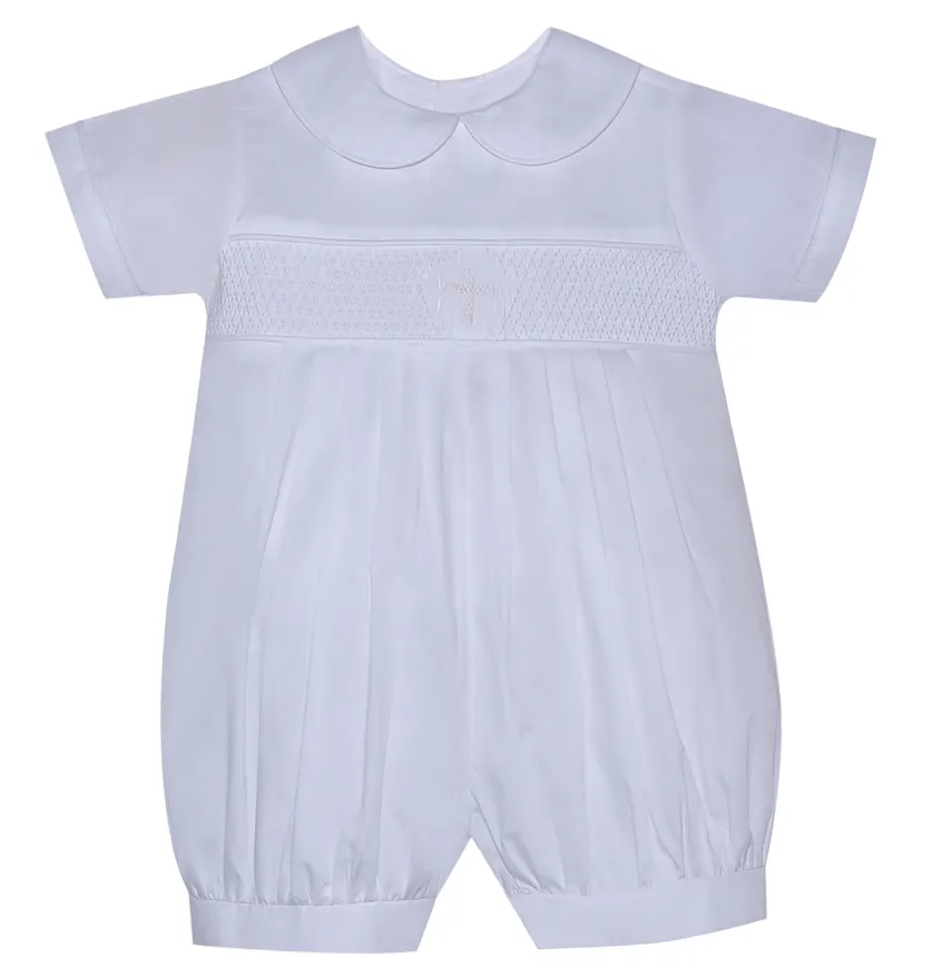 Baby Sen White Kingston Boy Romper Cross KBR-W 5012