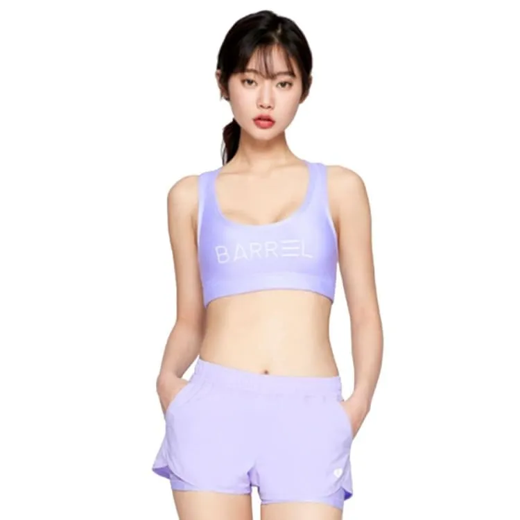 Barrel Womens Big Logo Bra Top-PALE PURPLE