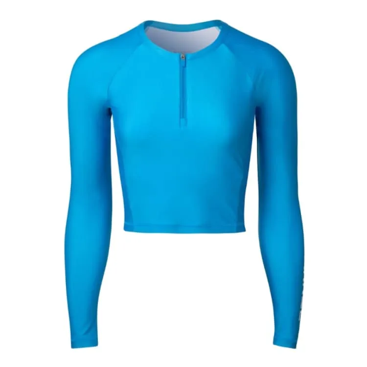 Barrel Womens Ocean Crop ZipUp Rashguard-BLUE