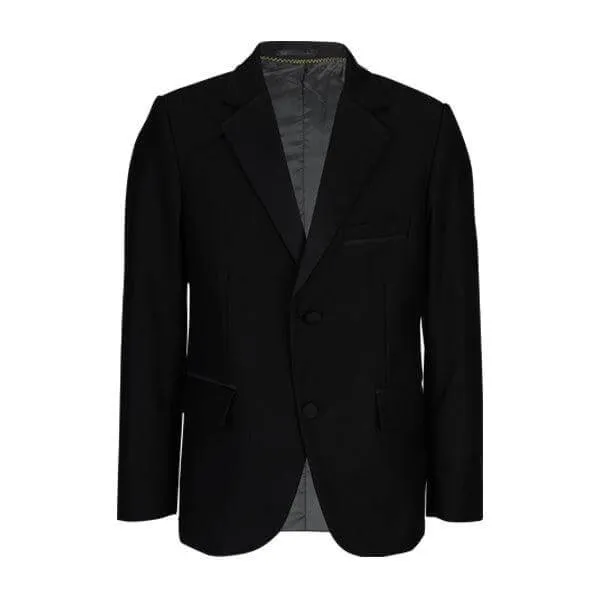 BLACK SATIN LAPEL 2 PIECE SUIT WITH BOW TIE