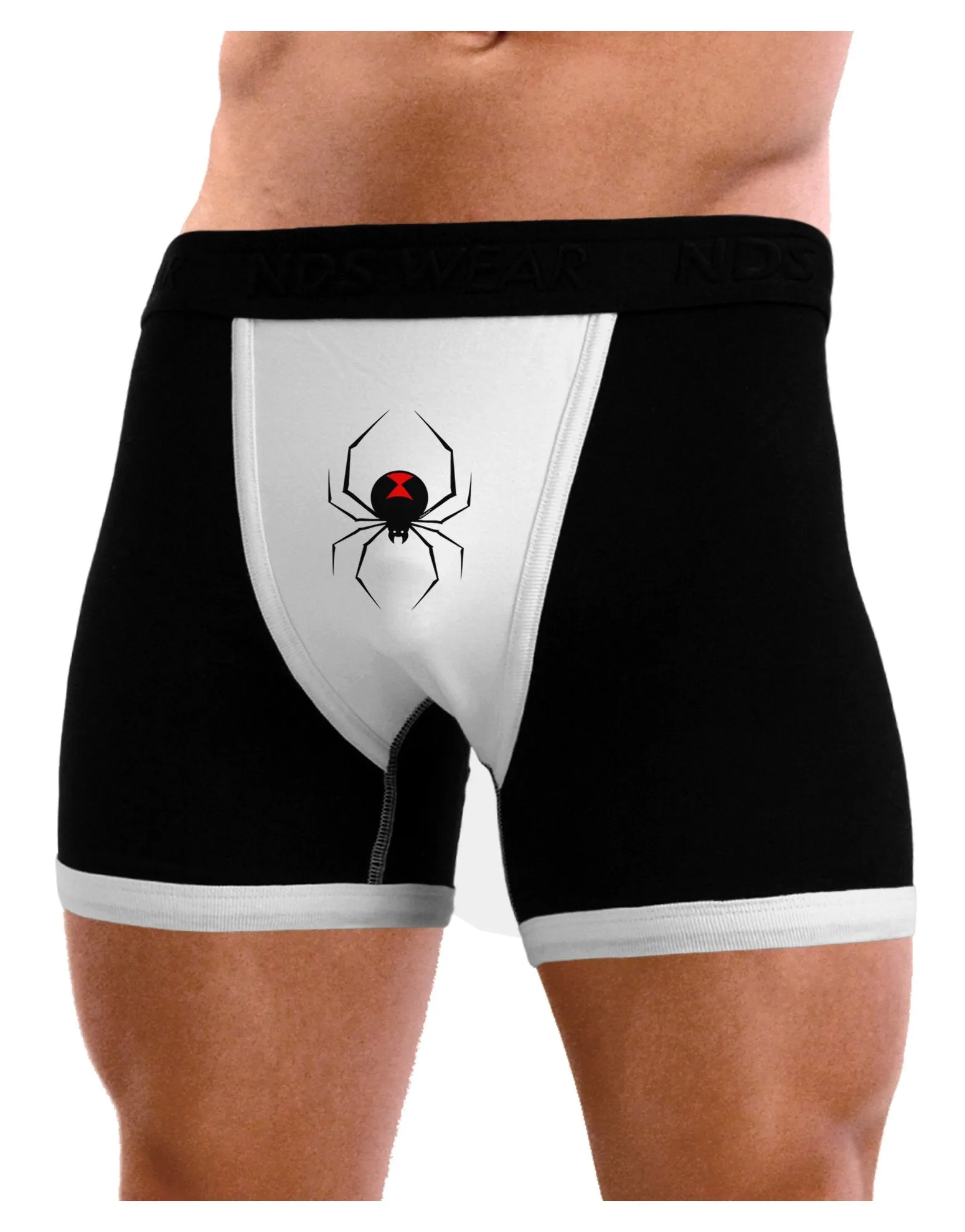 Black Widow Spider Design Mens Boxer Brief Underwear