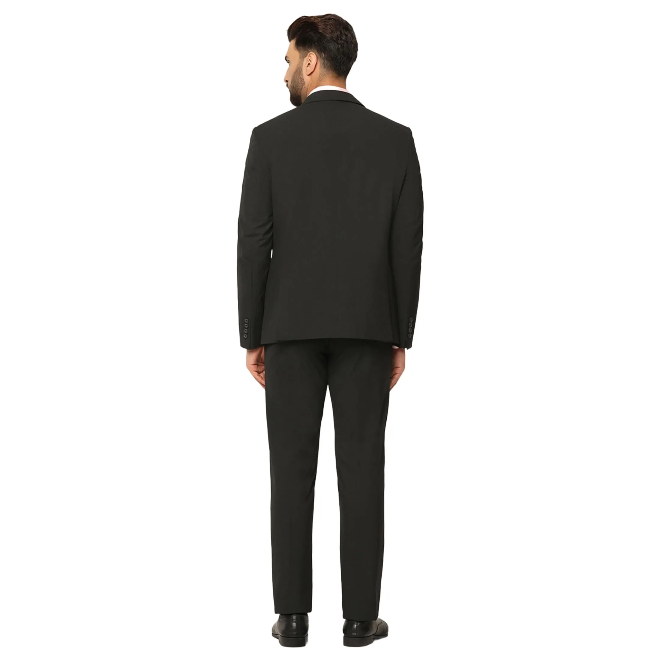 blackberrys Dobby Hybrid Formals Suits Notch Lapel in Slim FIT Gray