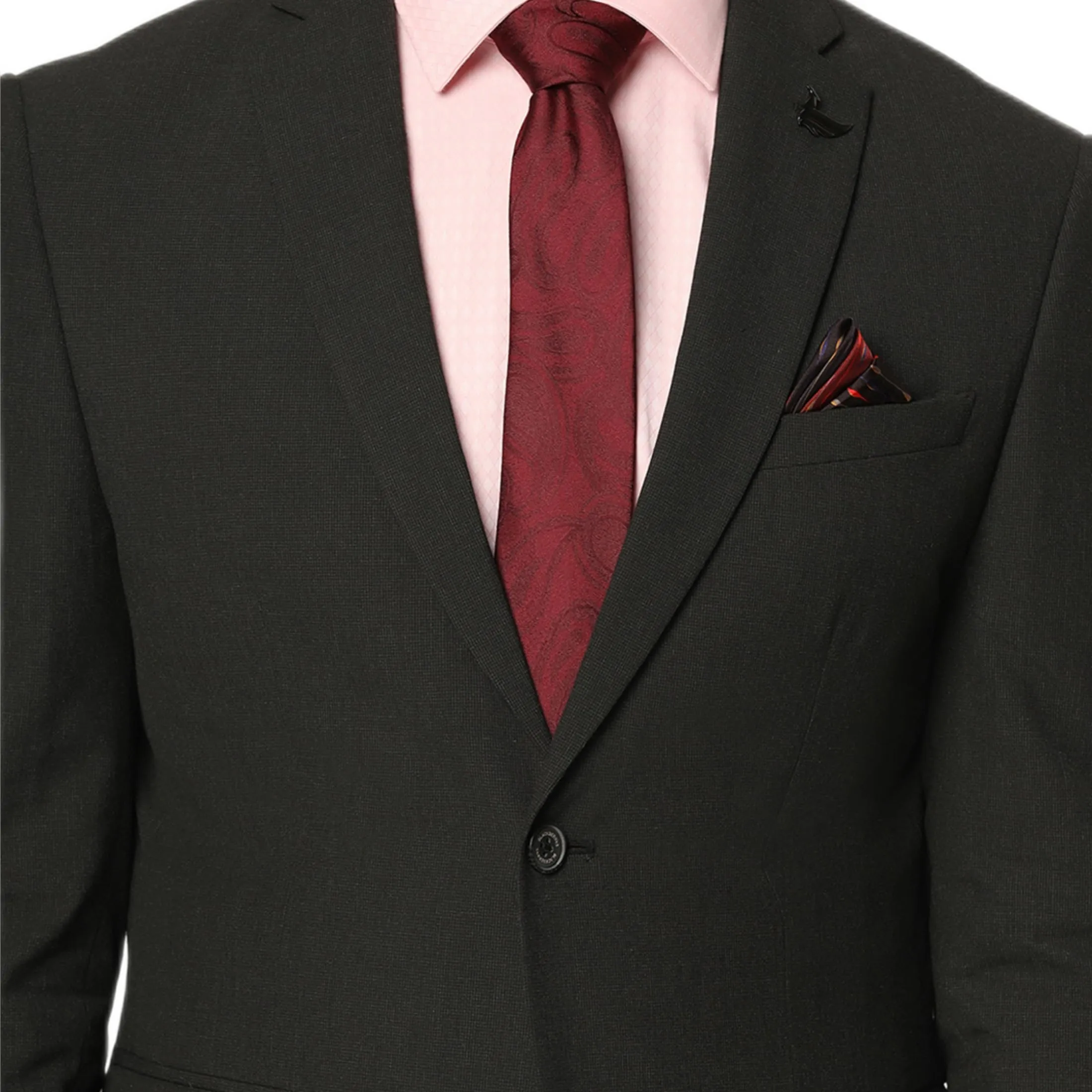 blackberrys Dobby Hybrid Formals Suits Notch Lapel in Slim FIT Gray