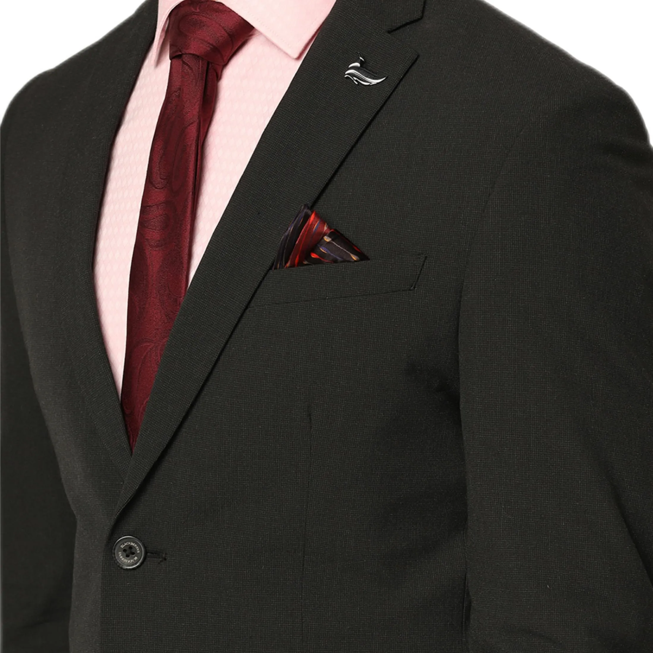 blackberrys Dobby Hybrid Formals Suits Notch Lapel in Slim FIT Gray