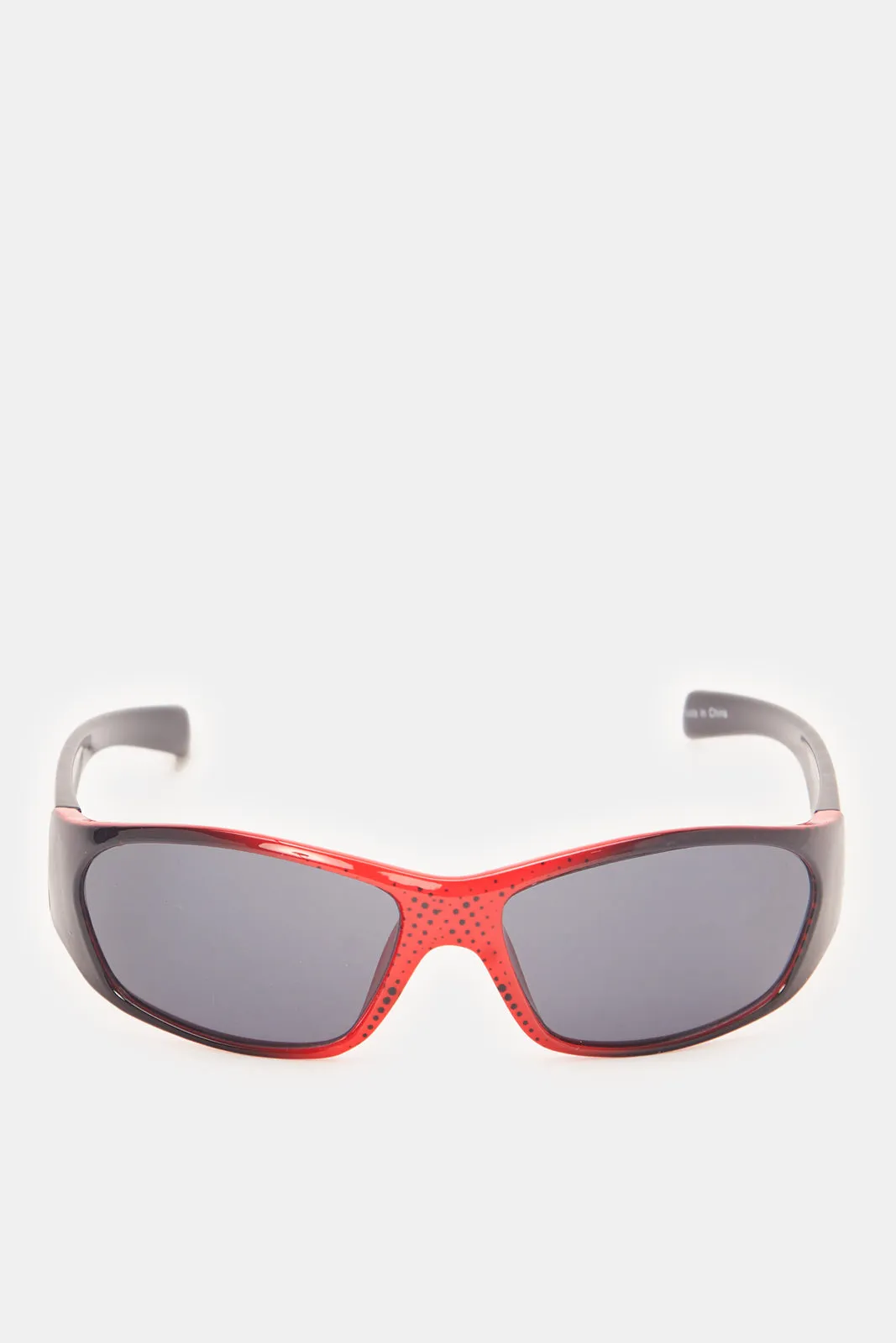 Boys Black And Red Sports Sunglasses