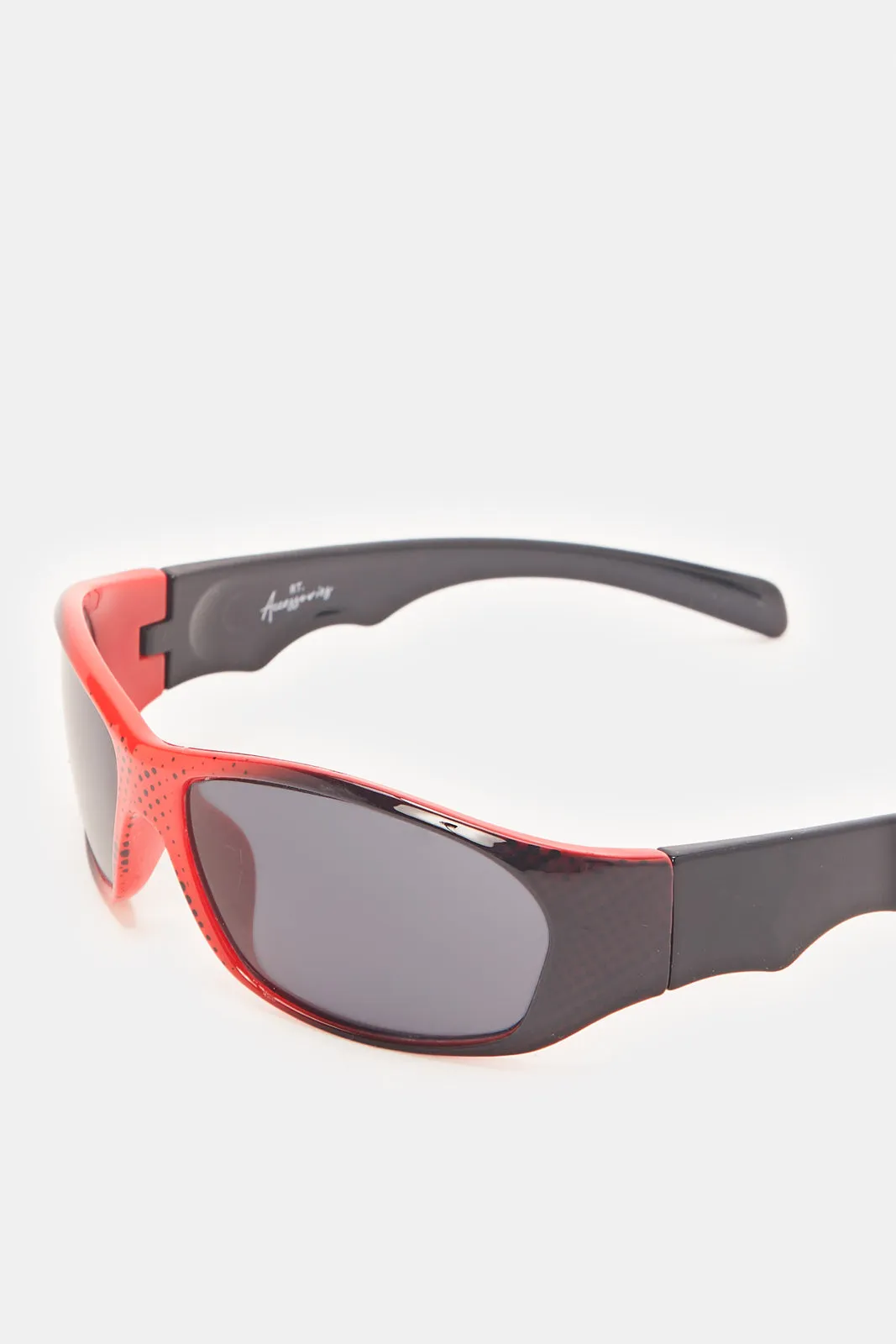 Boys Black And Red Sports Sunglasses