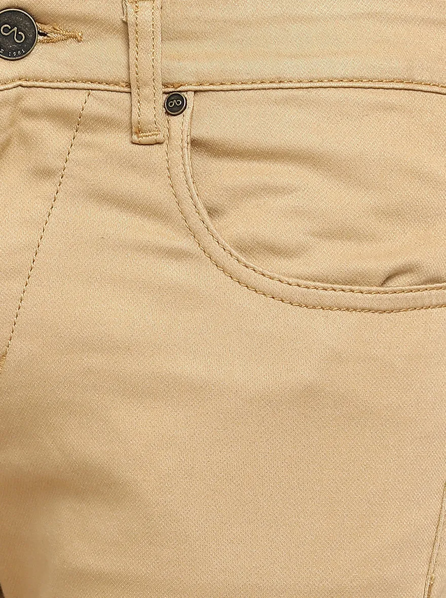 Camel Brown Washed Slim Fit Jeans | JadeBlue