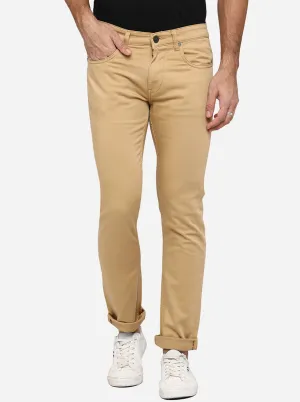 Camel Brown Washed Slim Fit Jeans | JadeBlue