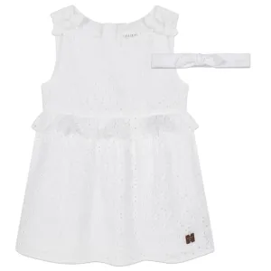 Carrement Beau White Dress and Headband Set