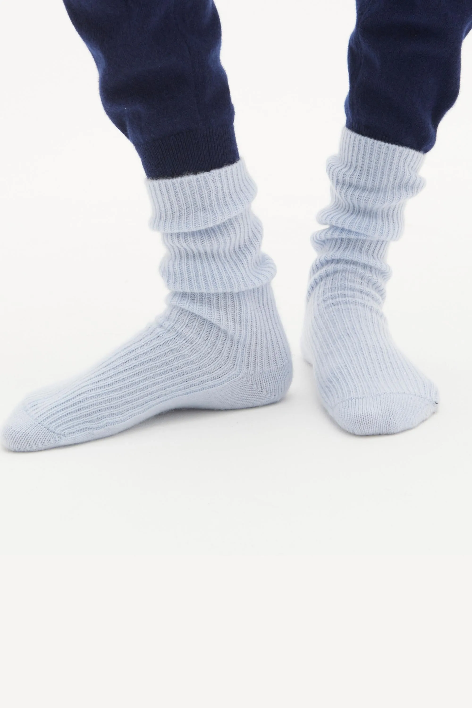 Cashmere Sock in Whisper Blue