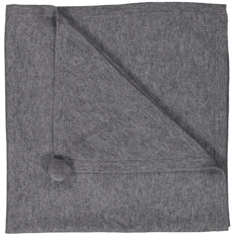 Clementine Cashmere Baby Blanket - Heather Grey