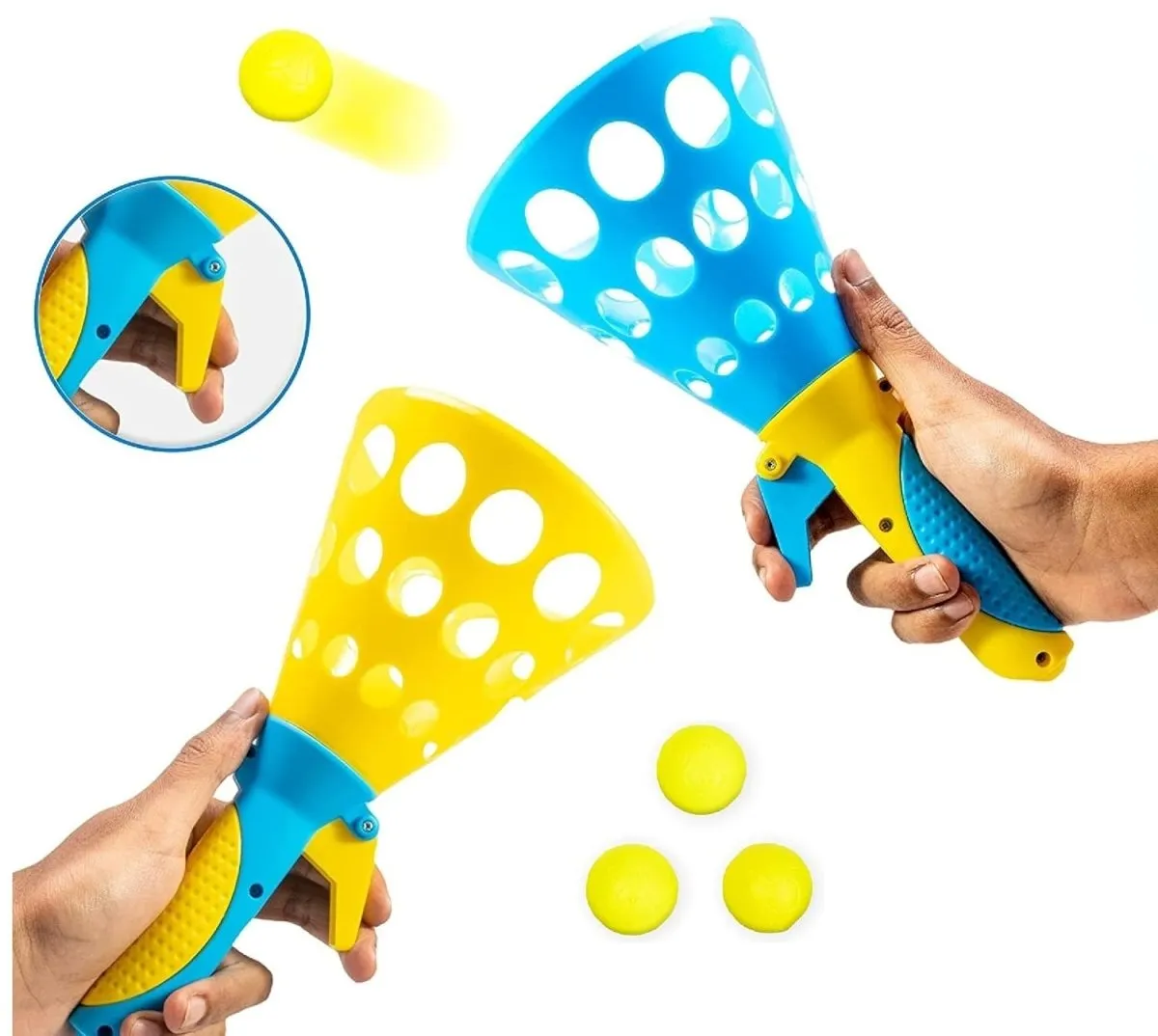 Click and Catch Twin Ball Launcher Game