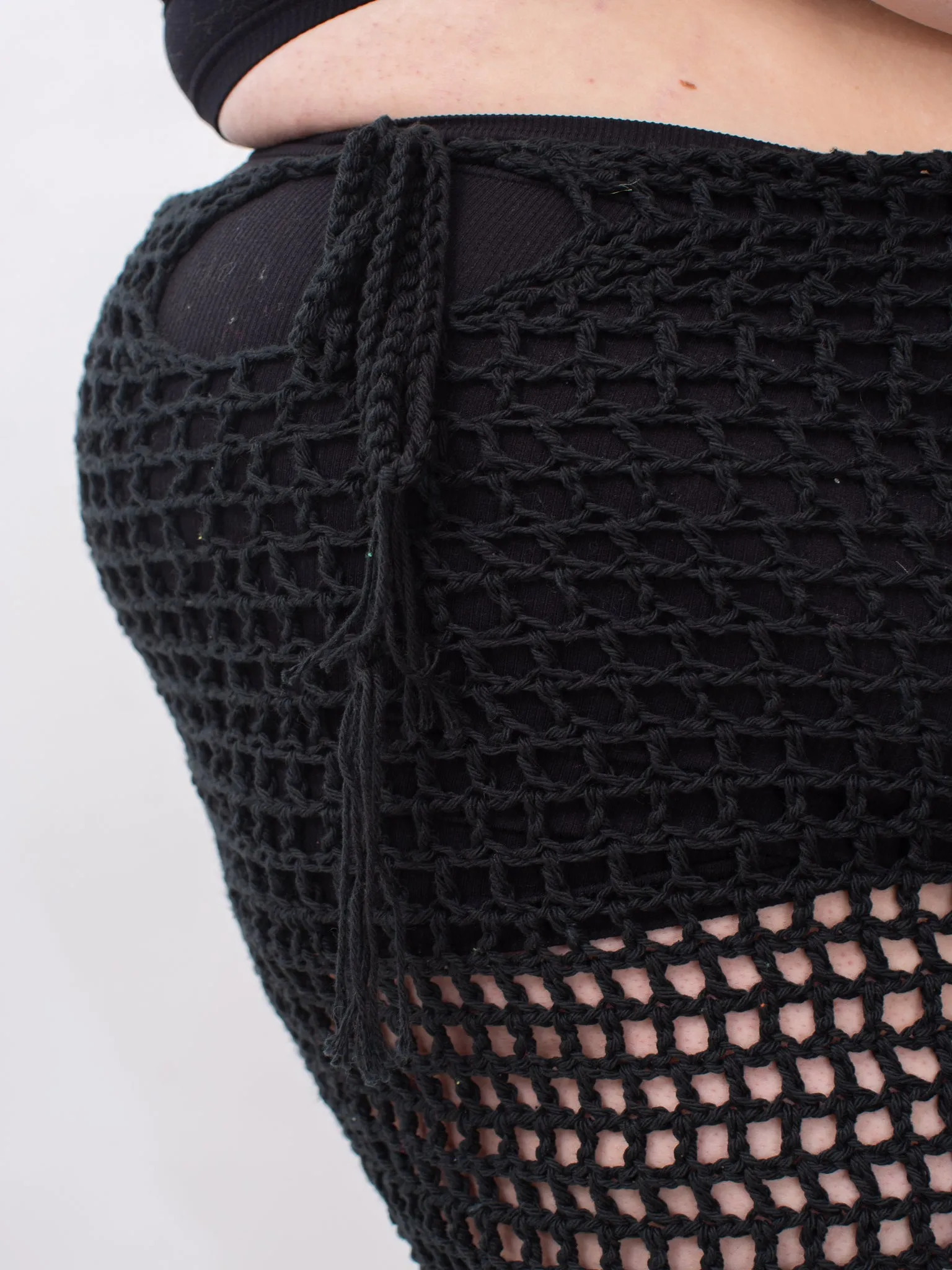 Crochet Cottage - Black Mini Crochet Skirt