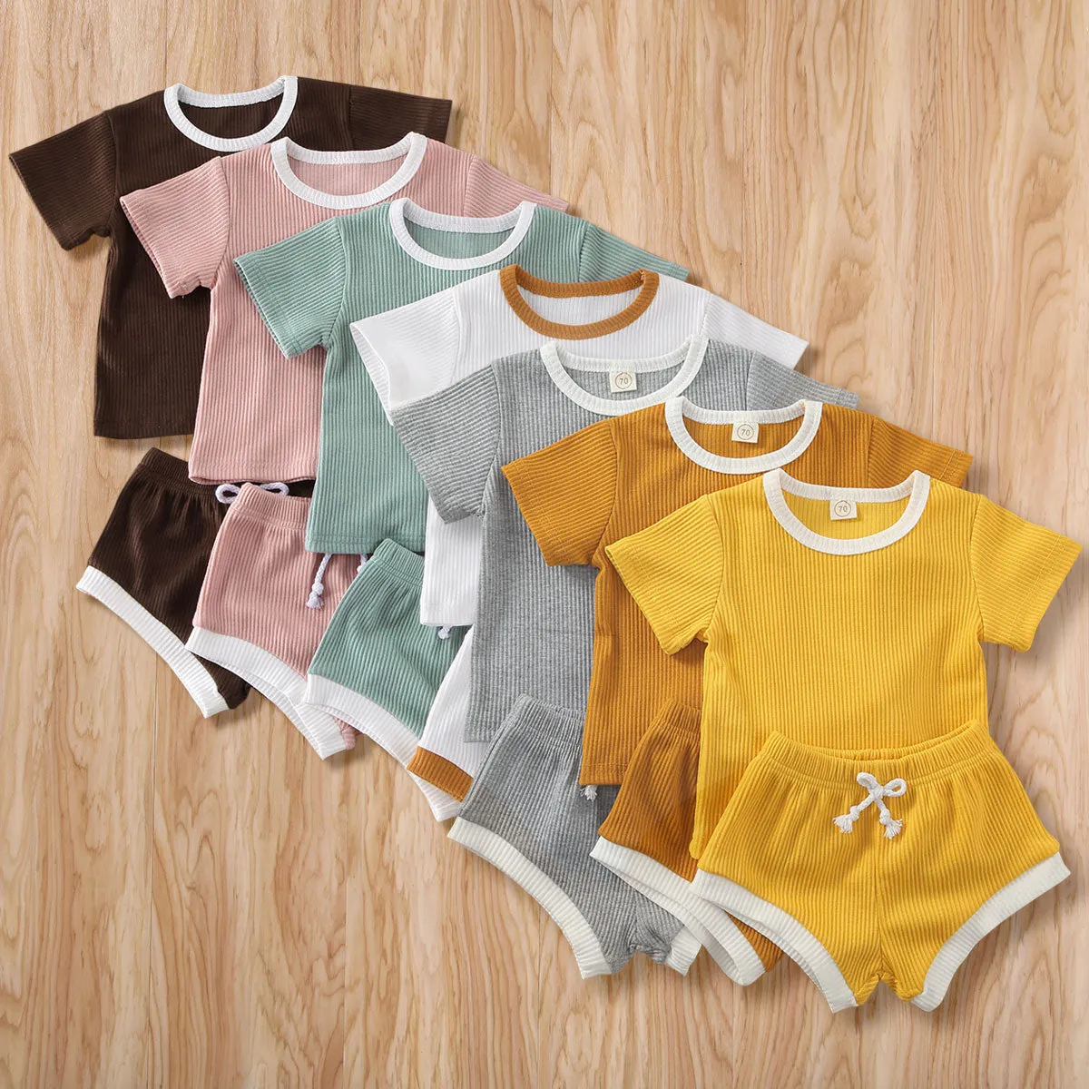 Dandy - Cotton Ribbed Baby Clothes Set Unisex 0-3Y