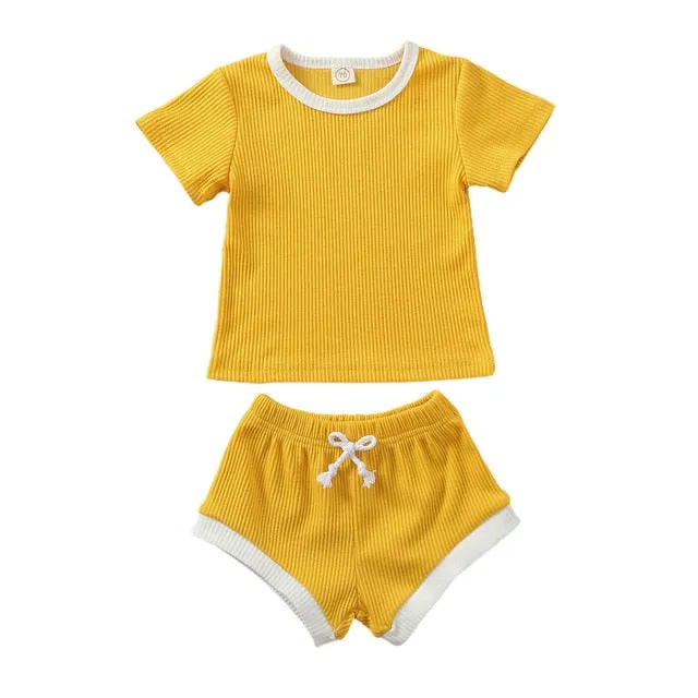 Dandy - Cotton Ribbed Baby Clothes Set Unisex 0-3Y