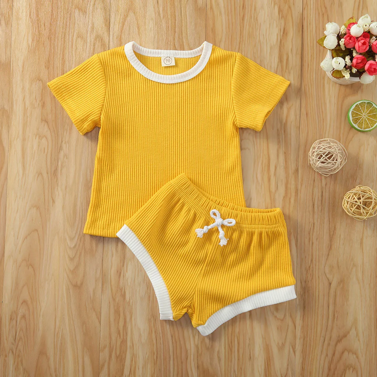 Dandy - Cotton Ribbed Baby Clothes Set Unisex 0-3Y