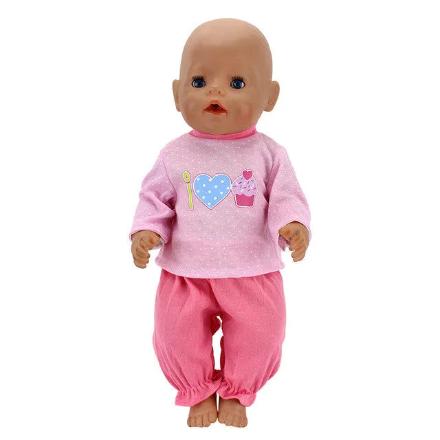 Doll Jump Suits Fit For 43cm Baby Born Zapf Doll Reborn Baby Clothes