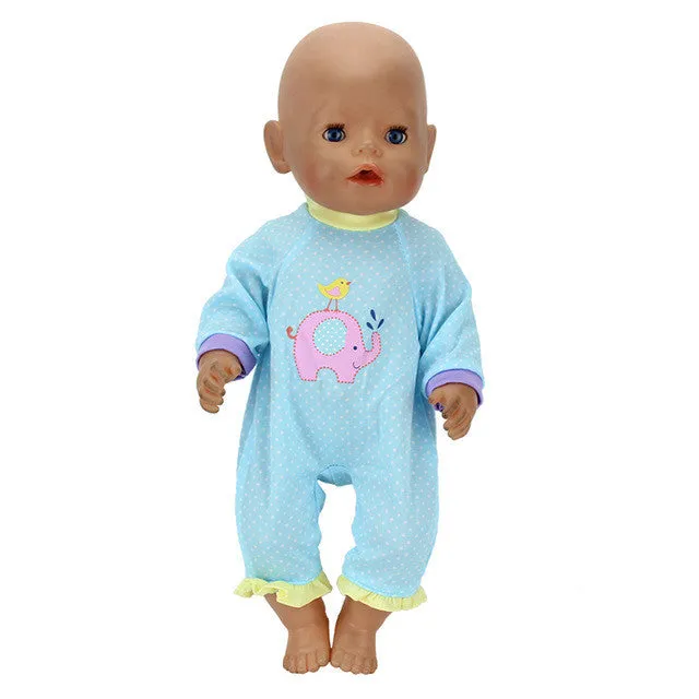 Doll Jump Suits Fit For 43cm Baby Born Zapf Doll Reborn Baby Clothes