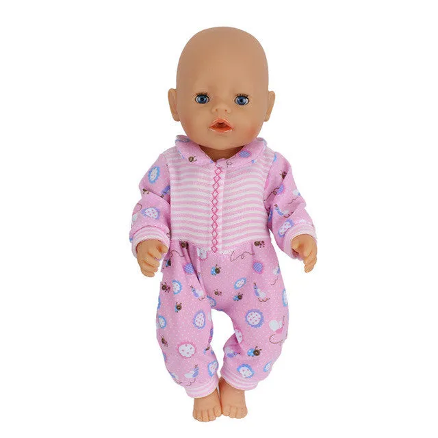 Doll Jump Suits Fit For 43cm Baby Born Zapf Doll Reborn Baby Clothes