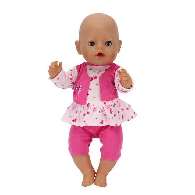 Doll Jump Suits Fit For 43cm Baby Born Zapf Doll Reborn Baby Clothes