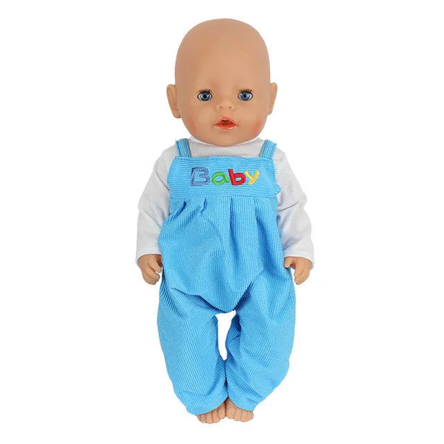 Doll Jump Suits Fit For 43cm Baby Born Zapf Doll Reborn Baby Clothes