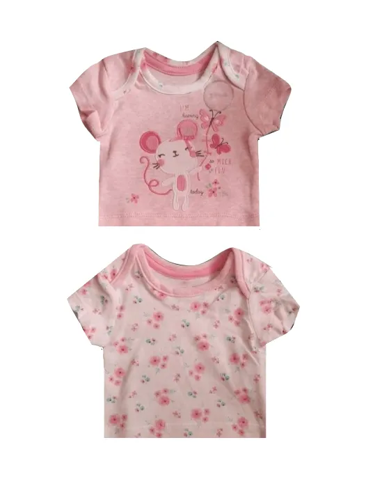 Early Days Pink 2 Pack Baby Girls T-Shirts