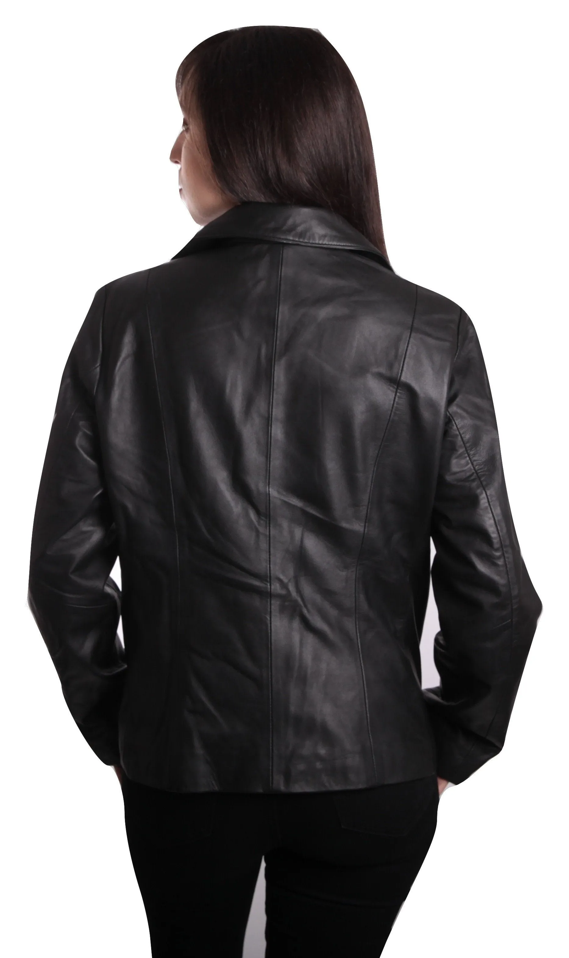 Ella Womens Leather Blazer