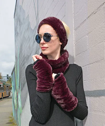 Fingerless / Texting Gloves (Mid-Length) - Royal Opulence Faux Furs