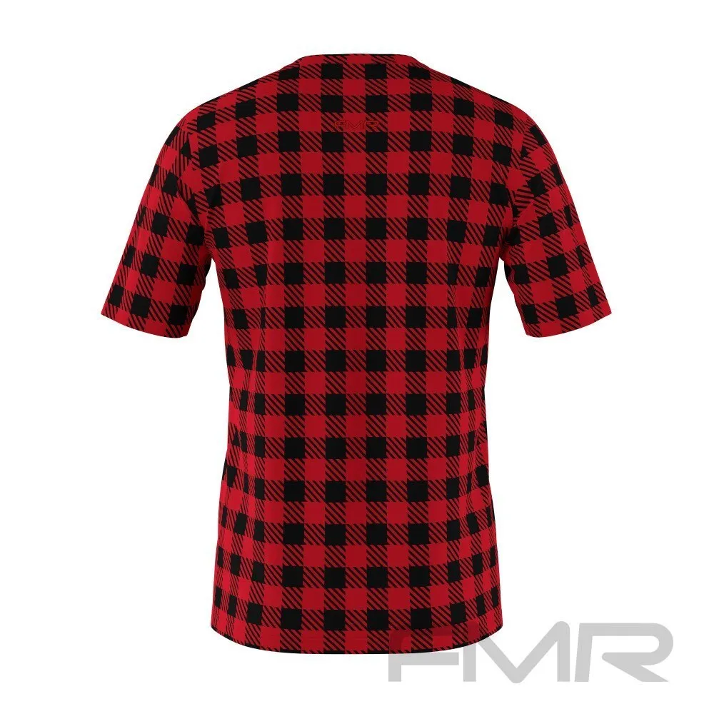 FMR Men's Check Technical Short Sleeve Running Shirt