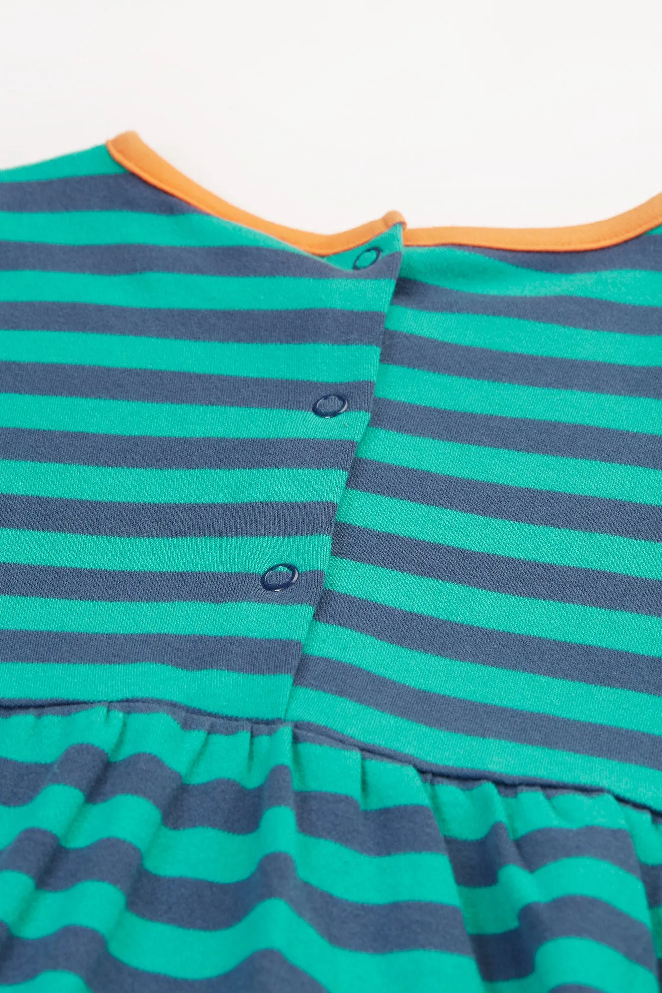 Frugi Dolcie Dress Iguana Stripe Tiger