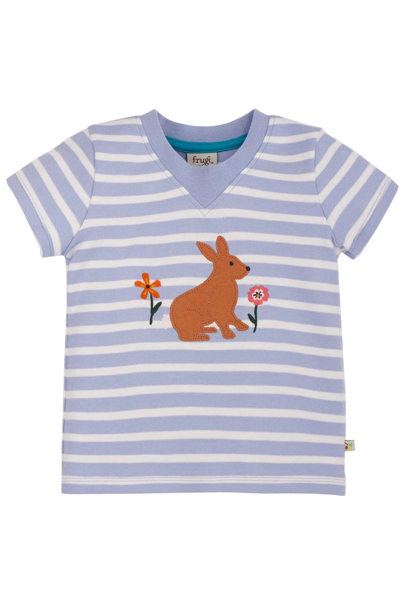 Frugi Easy On Tee Lavender Breton Flowers