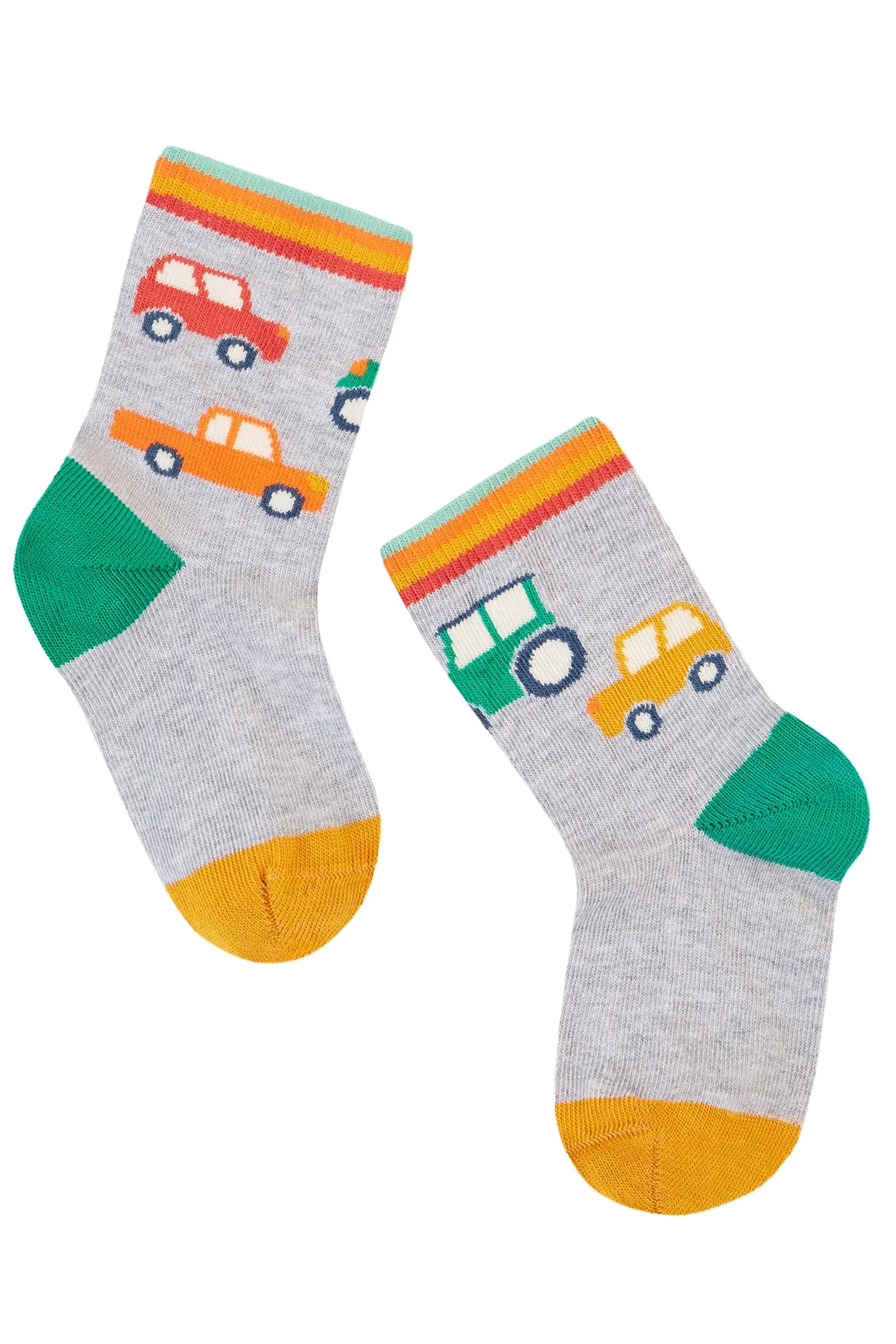 Frugi Little Socks 3 Pack Cars