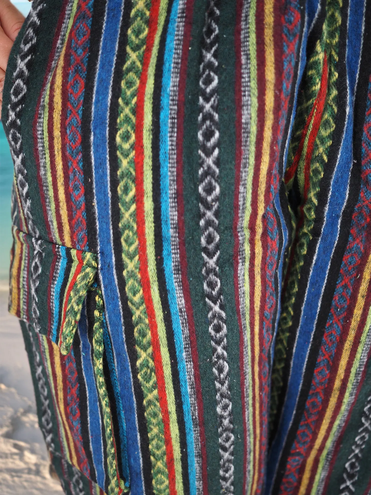 Handmade Casual Boho Hippie Cotton Blue Stripe Pants Multi Color Size S-M-L-XL