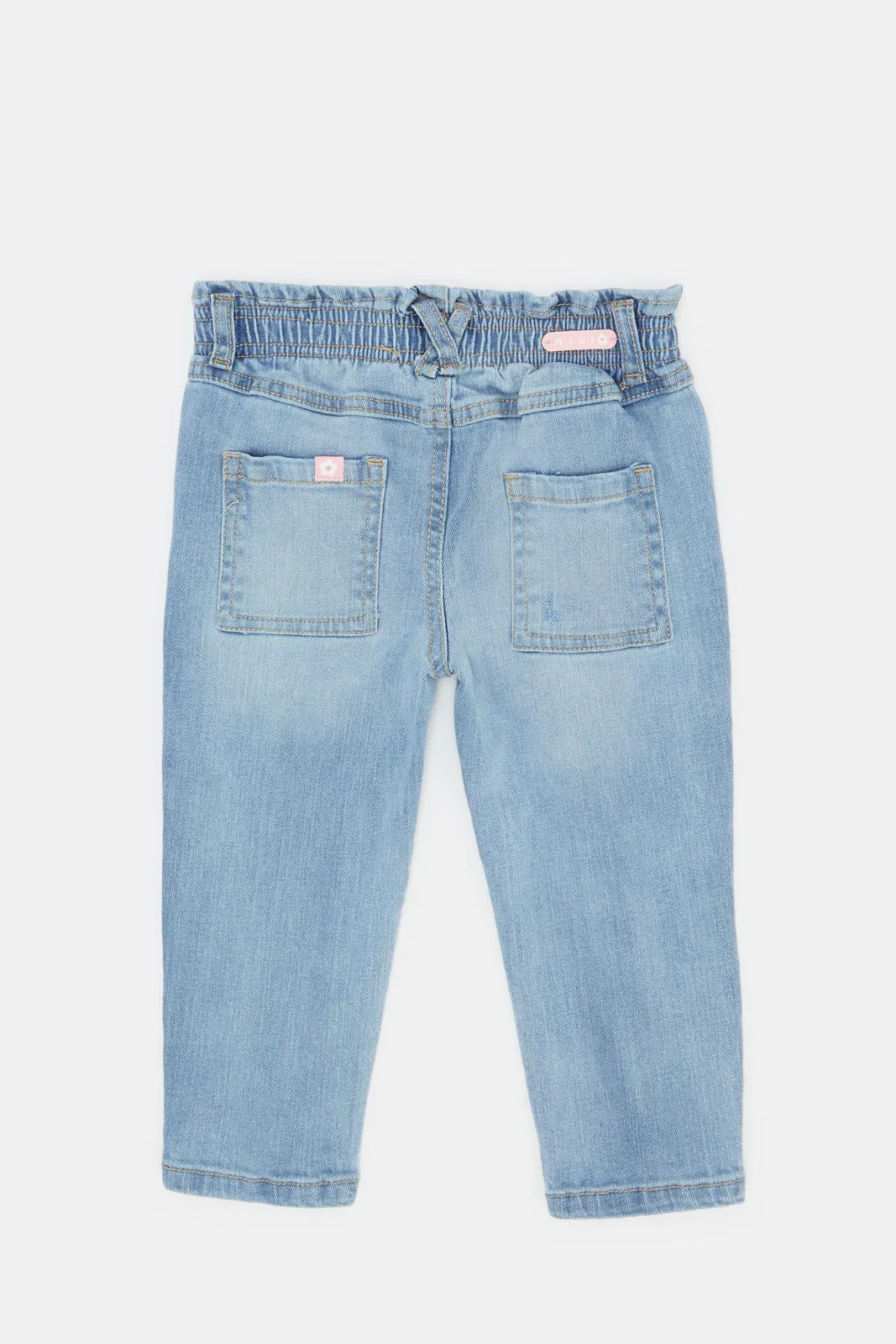 Infant Girls Blue Paperbag Jeans