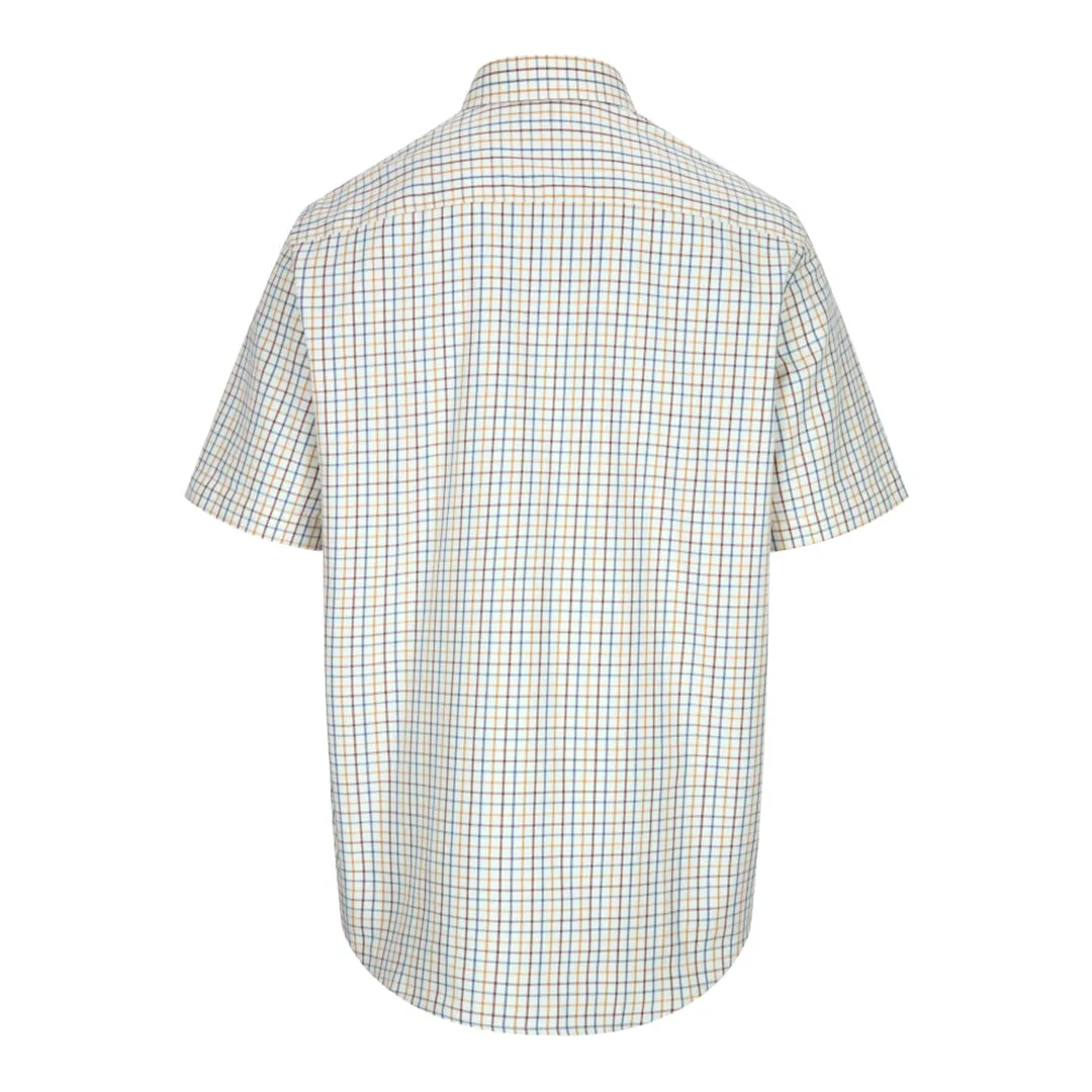 Kessock S/S Tattersall Shirt - Brown/Blue by Hoggs of Fife