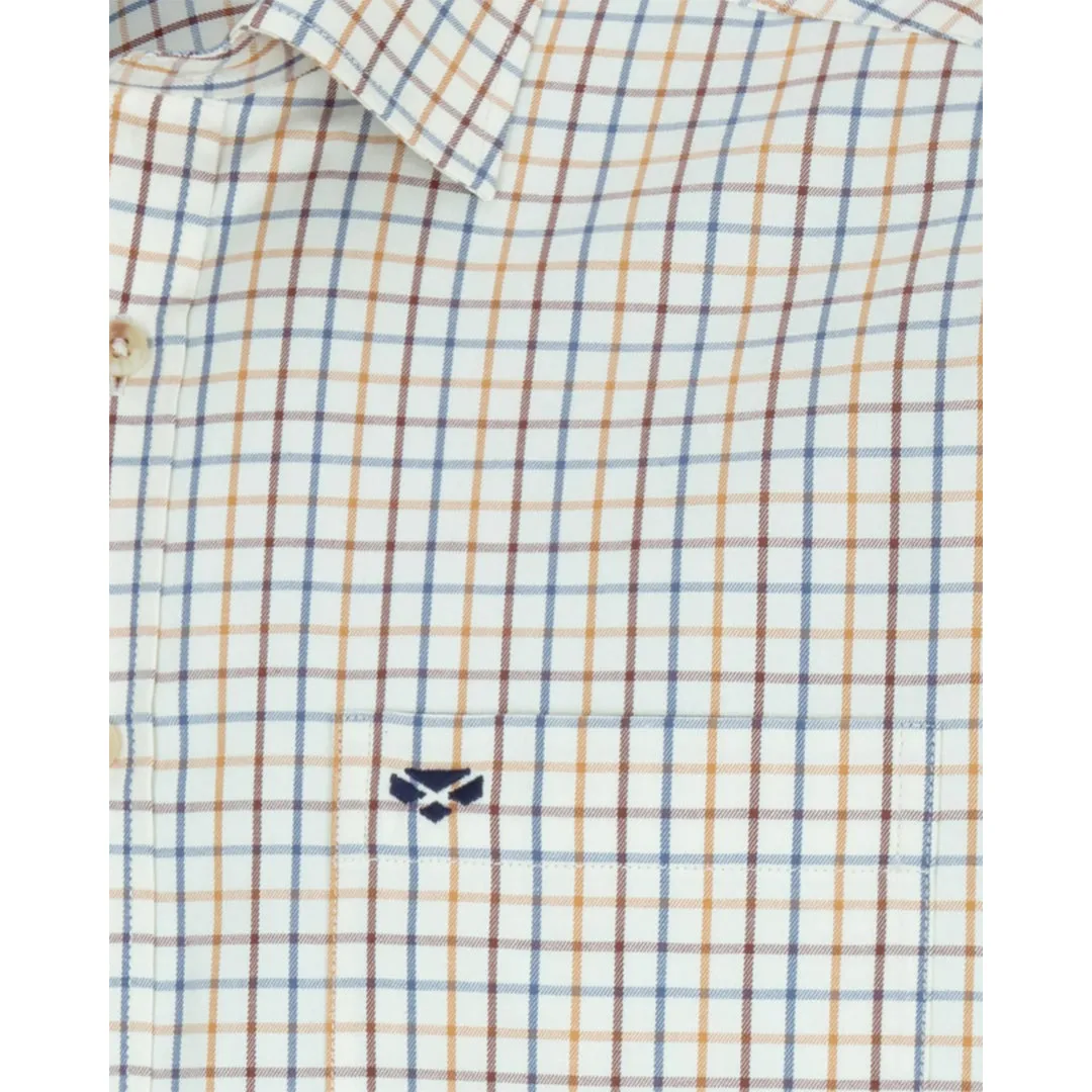 Kessock S/S Tattersall Shirt - Brown/Blue by Hoggs of Fife