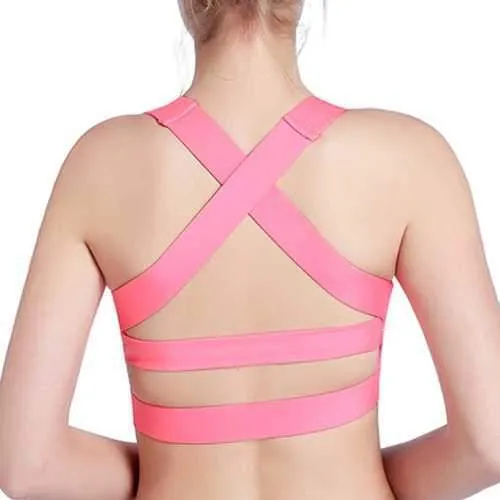 Light Weight Criss-Cross-strappy Yoga Sports Bras