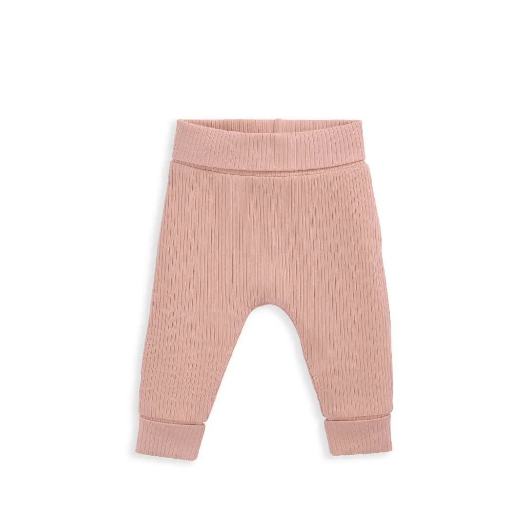 Mamas and Papas Pink Organic Cotton Ribbed Set - 2 Piece Set