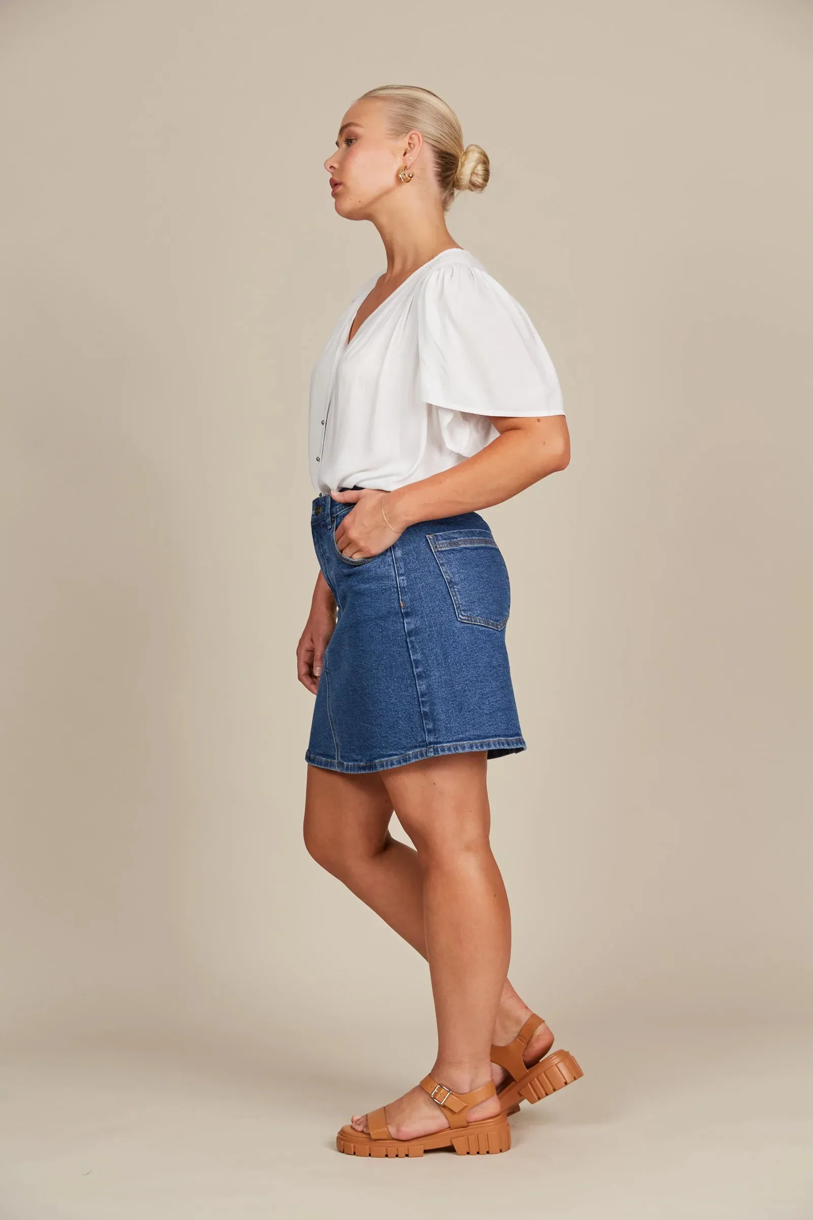 Margot Denim Skirt - Denim