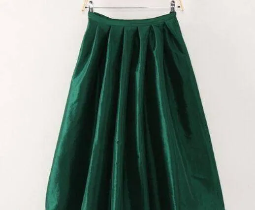 Maxi Long Skirt Floor Length Ladies High Waisted Skirts  (US 4-20W)