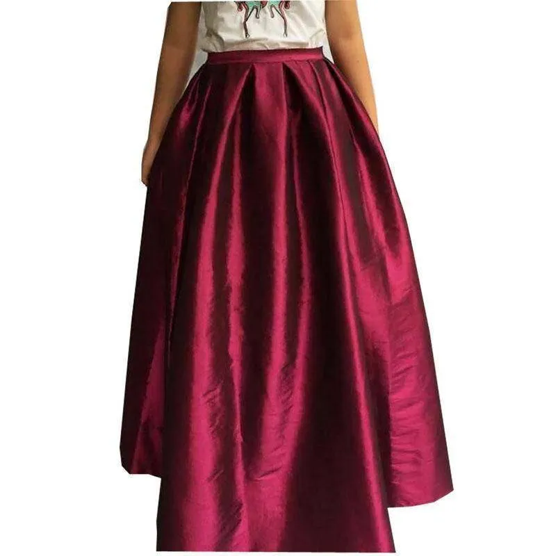 Maxi Long Skirt Floor Length Ladies High Waisted Skirts  (US 4-20W)