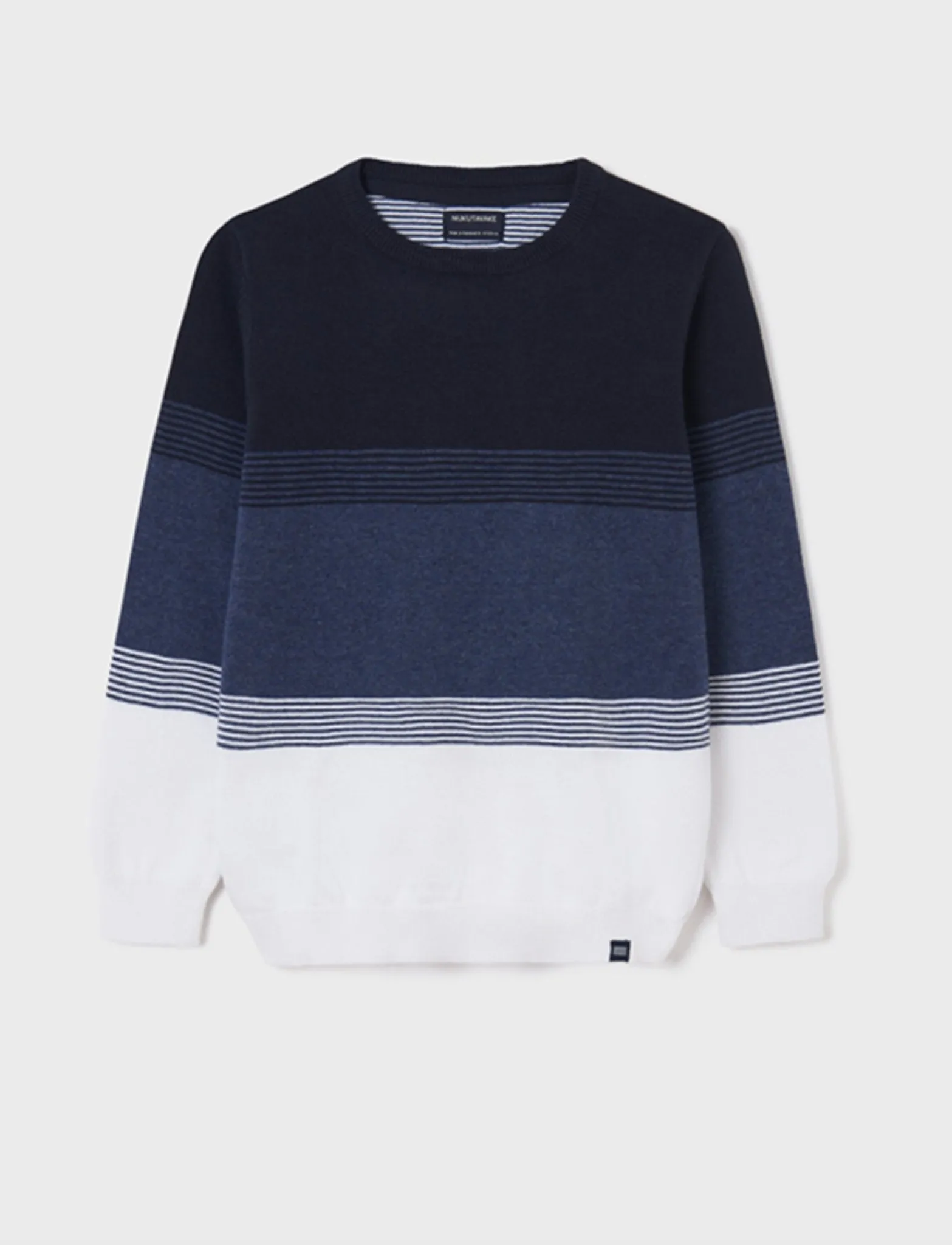 Mayoral Boys Ecofriends Navy and White Striped Sweater