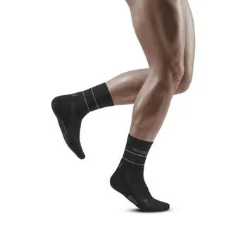 Mens CEP Mid Cut Socks Compression Reflective