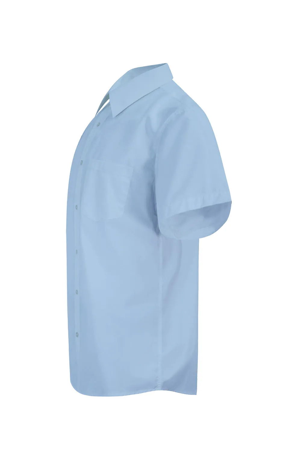 Men's Regular Fit Short Sleeve Solid Color Dress Shirts (Sky blue)